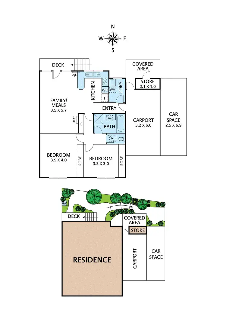 Floorplan of Homely unit listing, 1/3 Wilson Avenue, Montmorency VIC 3094