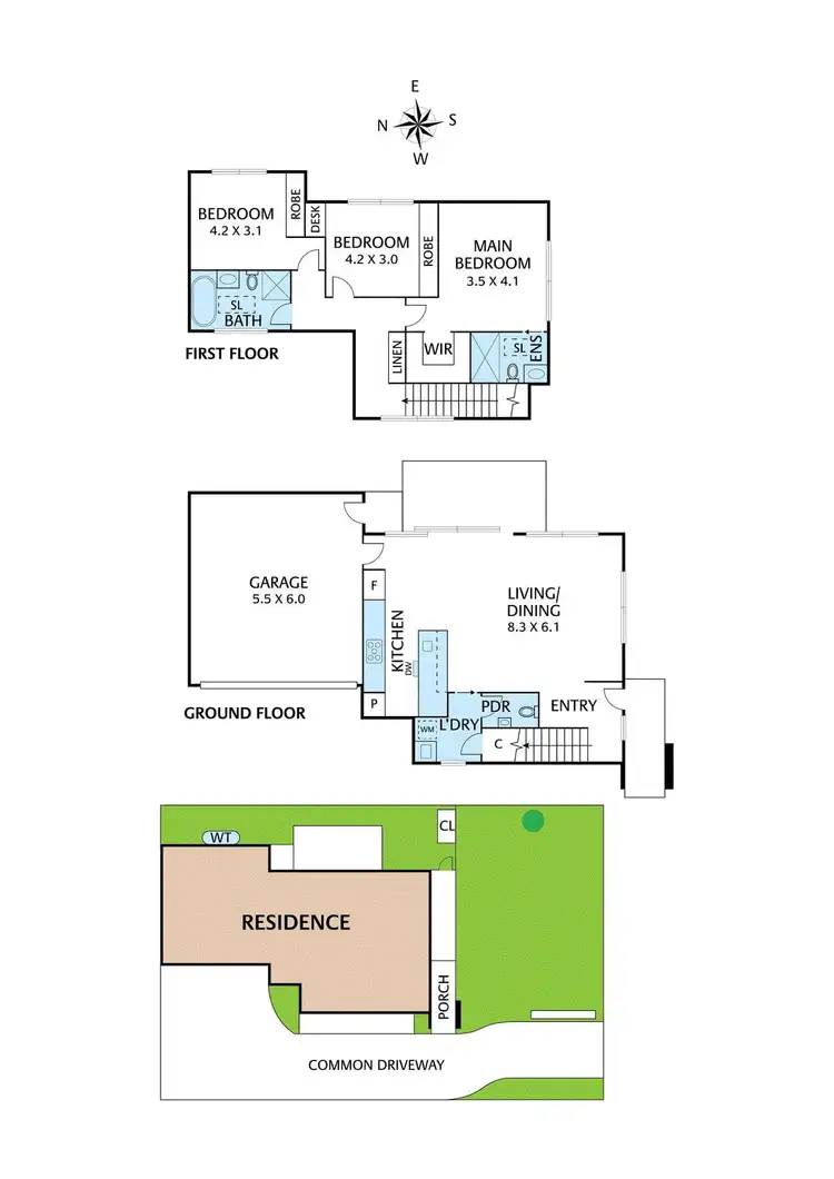 Floorplan of Homely townhouse listing, 1,3,4/12 Altona Street, Heidelberg Heights VIC 3081