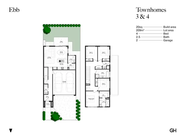 Floorplan of Homely townhouse listing, 2542 Vearings Road Avenue, Wollert VIC 3750