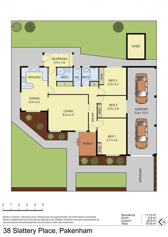 Floorplan of Homely house listing, 38 Slattery Place, Pakenham VIC 3810