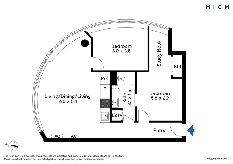 Floorplan of Homely apartment listing, 350/673 La Trobe Street, Docklands VIC 3008