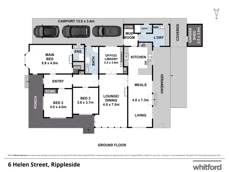 Floorplan of Homely house listing, 6 Helen Street, Rippleside VIC 3215
