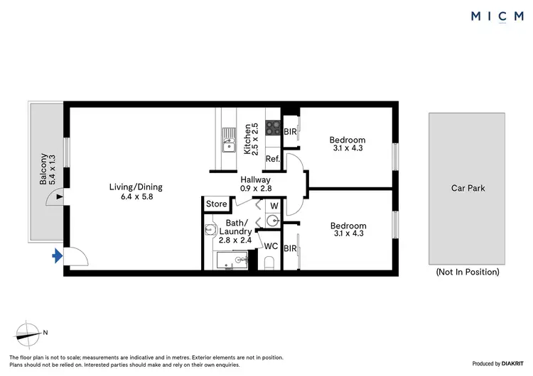 Floorplan of Homely apartment listing, 22/682 Nicholson Street, Fitzroy North VIC 3068