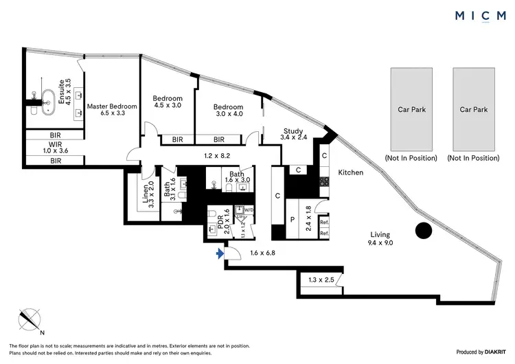 Floorplan of Homely apartment listing, 6504E/18 Hoff Boulevard, Southbank VIC 3006