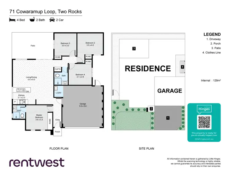 Floorplan of Homely house listing, 71 Cowaramup Lp, Two Rocks WA 6037