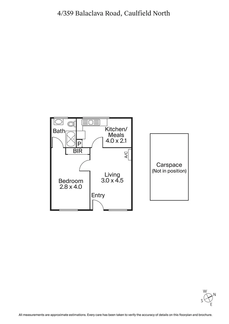 Floorplan of Homely apartment listing, 4/359 Balaclava Road, Caulfield North VIC 3161