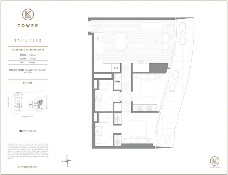 Floorplan of Homely apartment listing, 1003/1 Almeida Crescent, South Yarra VIC 3141