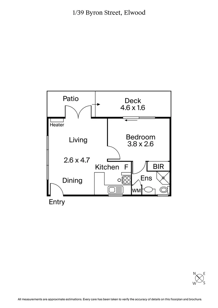 Floorplan of Homely apartment listing, 1/39 Byron Street, Elwood VIC 3184