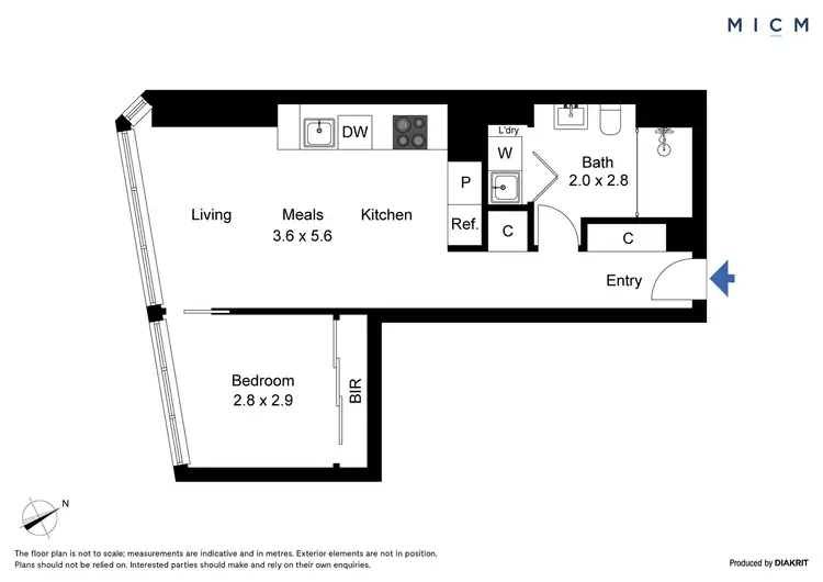Floorplan of Homely apartment listing, 1307/18 Hoff Boulevard, Southbank VIC 3006