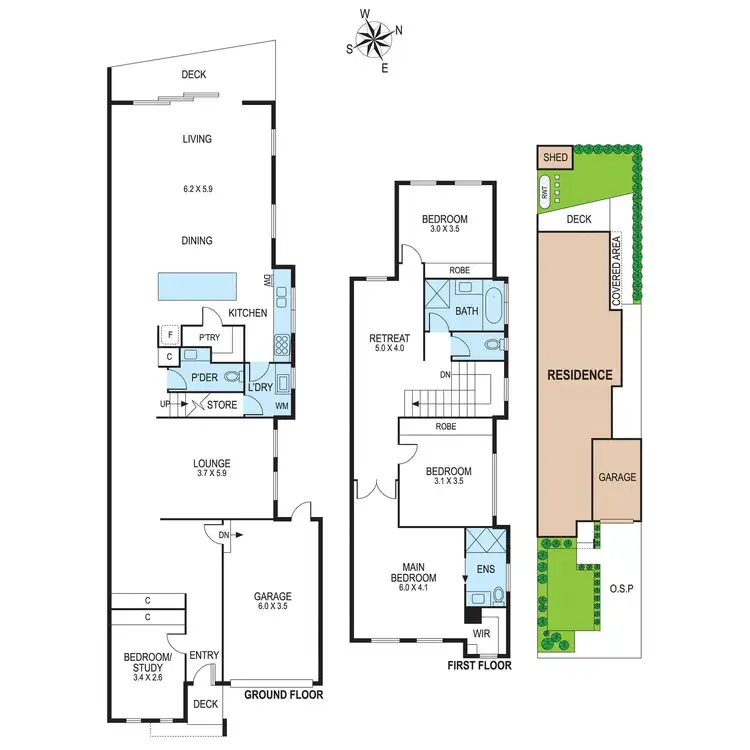 Floorplan of Homely townhouse listing, 21b Almurta Road, Bentleigh East VIC 3165