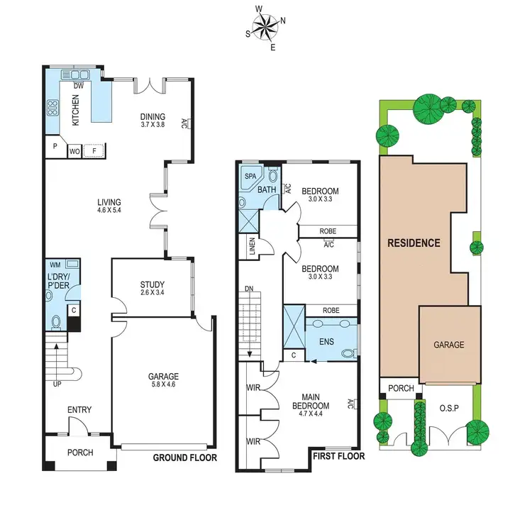 Floorplan of Homely townhouse listing, 33a Whyte Street, Brighton VIC 3186