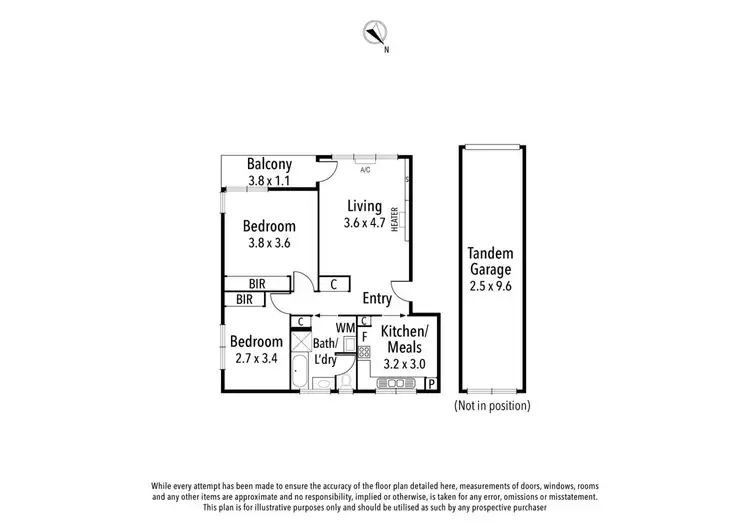Floorplan of Homely apartment listing, 1/15 Carn Avenue, Ivanhoe VIC 3079