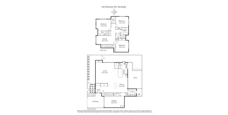 Floorplan of Homely townhouse listing, 19A Patterson Road, Bentleigh VIC 3204