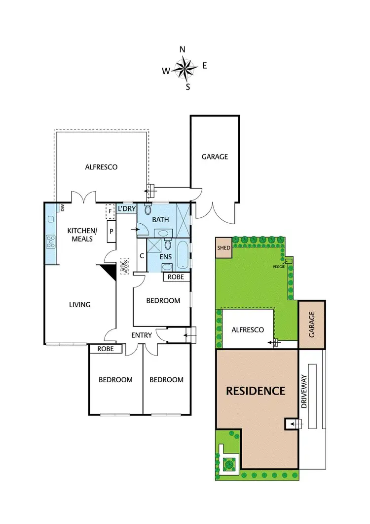 Floorplan of Homely unit listing, 2/43 Livingstone Street, Ivanhoe VIC 3079