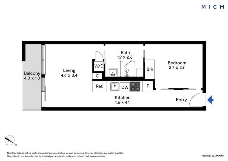 Floorplan of Homely apartment listing, 712/65 Coventry Street, Southbank VIC 3006