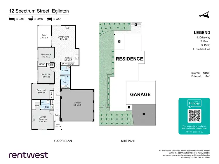 Floorplan of Homely house listing, 12 Spectrum St, Eglinton WA 6034