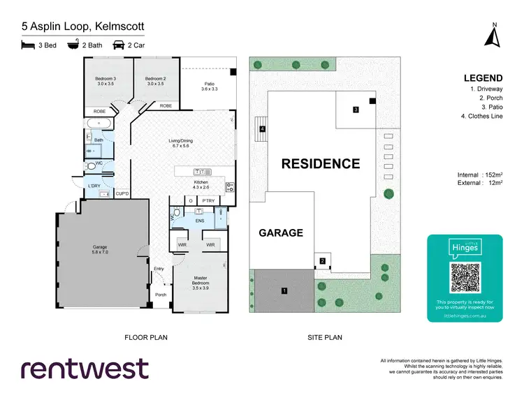 Floorplan of Homely house listing, 5 Asplin Loop, Kelmscott WA 6111