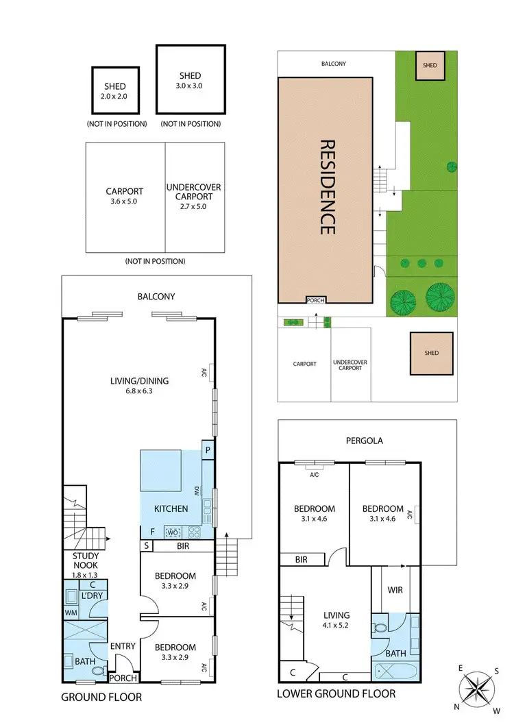 Floorplan of Homely townhouse listing, 10 Levien Lane, Footscray VIC 3011