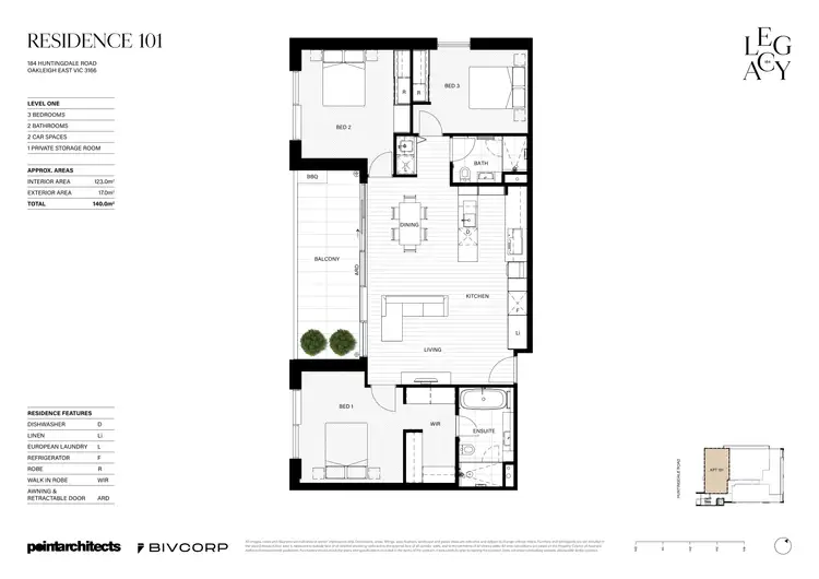 Floorplan of Homely apartment listing, 101/184 Huntingdale Road, Oakleigh East VIC 3166