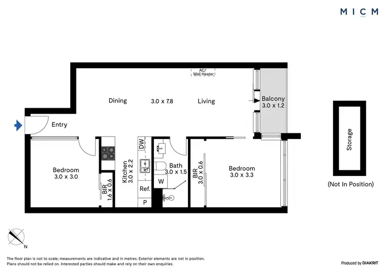 Floorplan of Homely apartment listing, 3409/241 City Road, Southbank VIC 3006