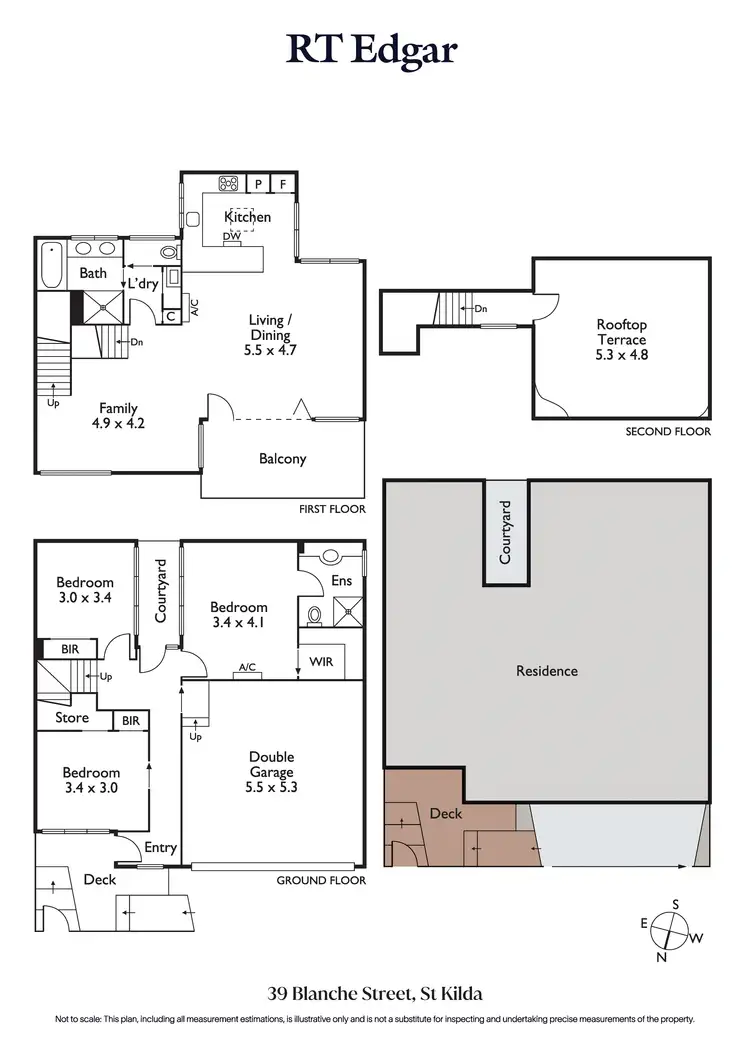 Floorplan of Homely townhouse listing, 39 Blanche Street, St Kilda VIC 3182