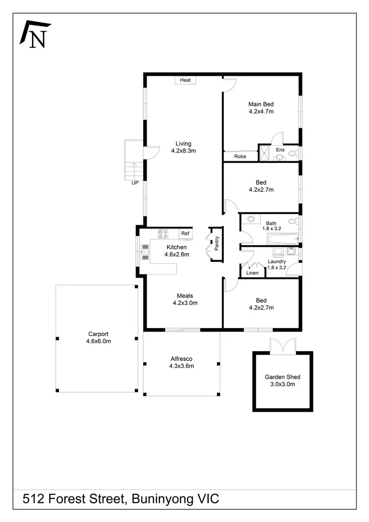 Floorplan of Homely house listing, 512 Forest Street, Buninyong VIC 3357