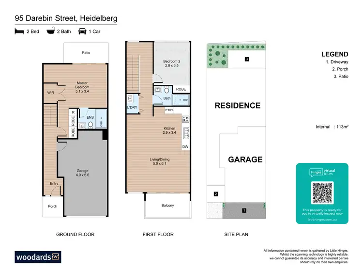Floorplan of Homely townhouse listing, 15/95 Darebin Street, Heidelberg VIC 3084