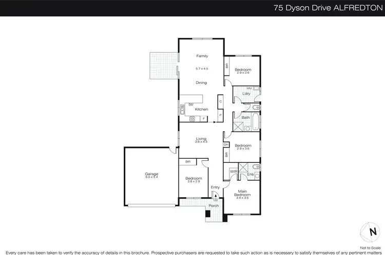 Floorplan of Homely house listing, 75 Dyson Drive, Alfredton VIC 3350