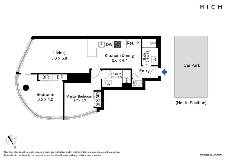 Floorplan of Homely apartment listing, 6509/70 Southbank Boulevard, Southbank VIC 3006