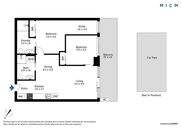 Floorplan of Homely apartment listing, 3105/118 Kavanagh Street, Southbank VIC 3006