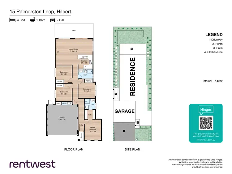 Floorplan of Homely house listing, 15 Palmerston Lp, Hilbert WA 6112