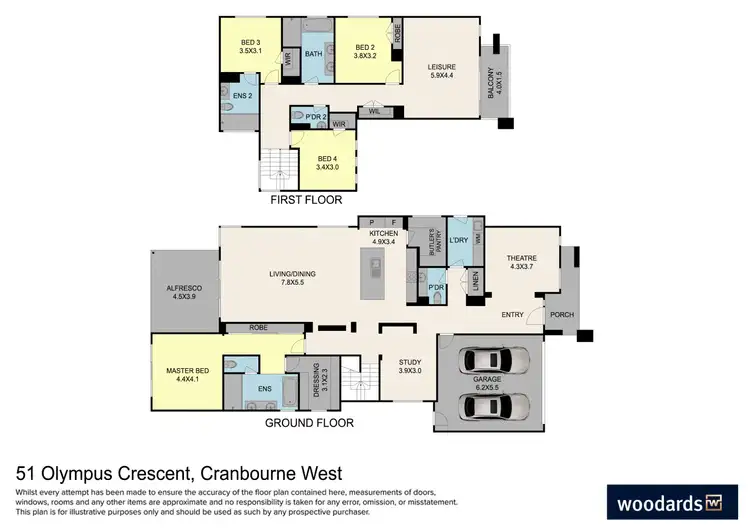 Floorplan of Homely house listing, 51 Olympus Crescent, Cranbourne West VIC 3977