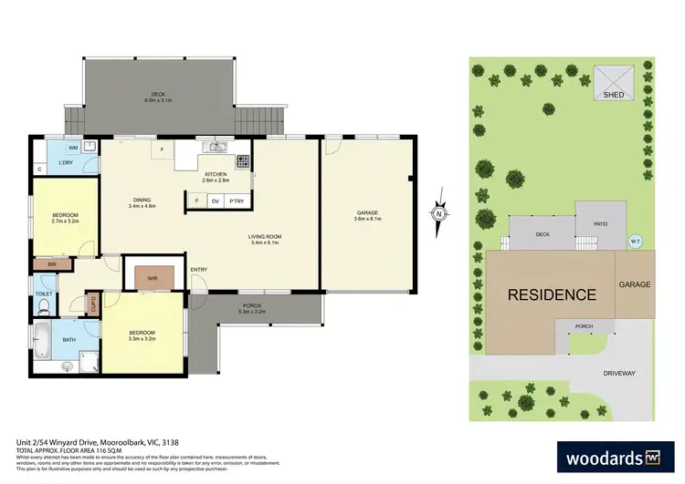 Floorplan of Homely unit listing, 2/54 Winyard Drive, Mooroolbark VIC 3138