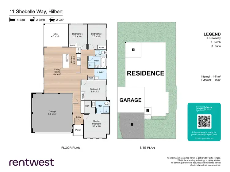 Floorplan of Homely house listing, 11 Shebelle Wy, Hilbert WA 6112