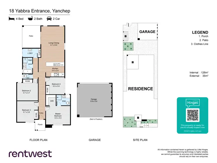 Floorplan of Homely house listing, 18 Yabbra Entrance, Yanchep WA 6035