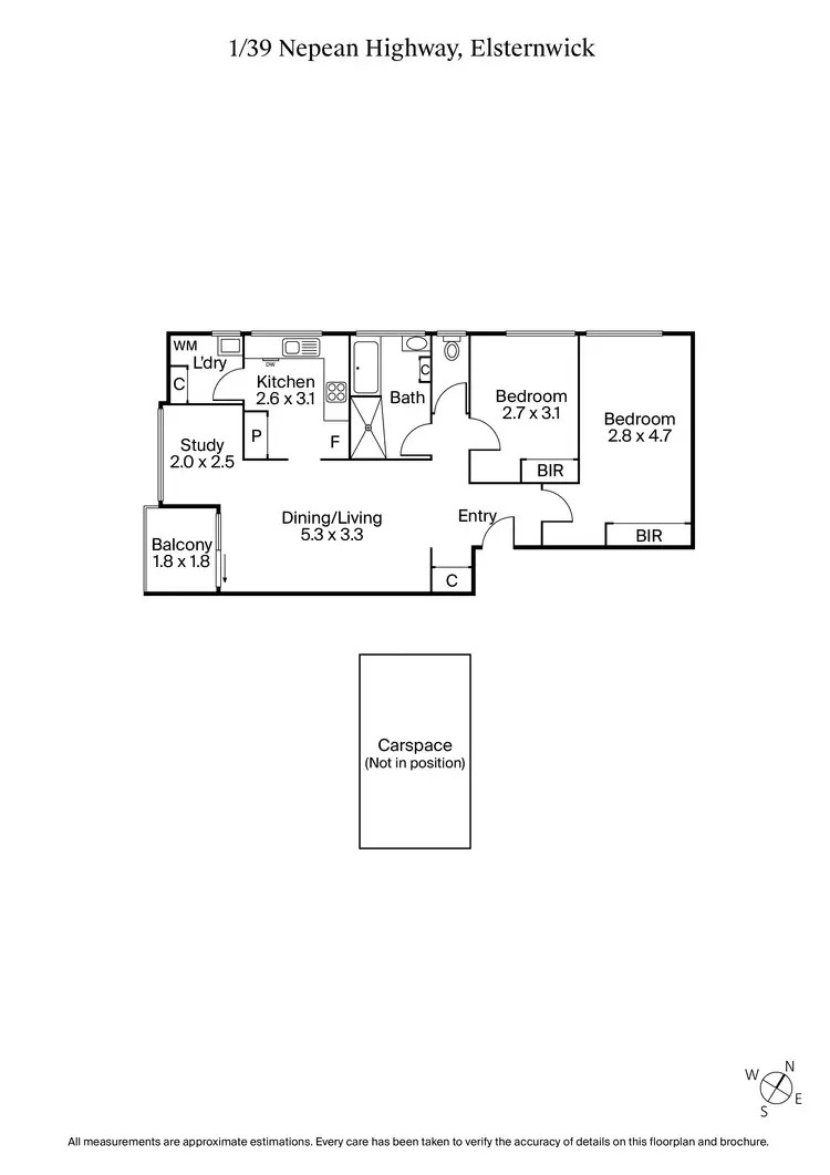Floorplan of Homely apartment listing, 1/39 Nepean Highway, Elsternwick VIC 3185