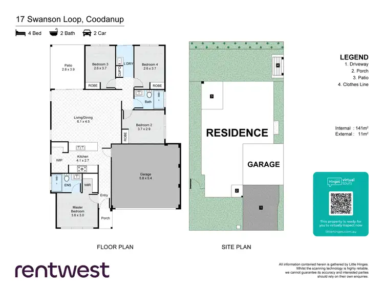 Floorplan of Homely house listing, 17 Swanson Lp, Coodanup WA 6210