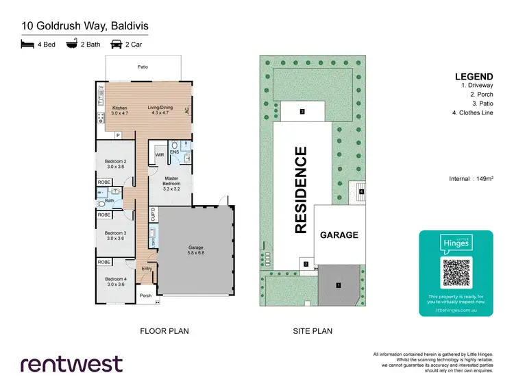Floorplan of Homely house listing, 10 Goldrush Wy, Baldivis WA 6171