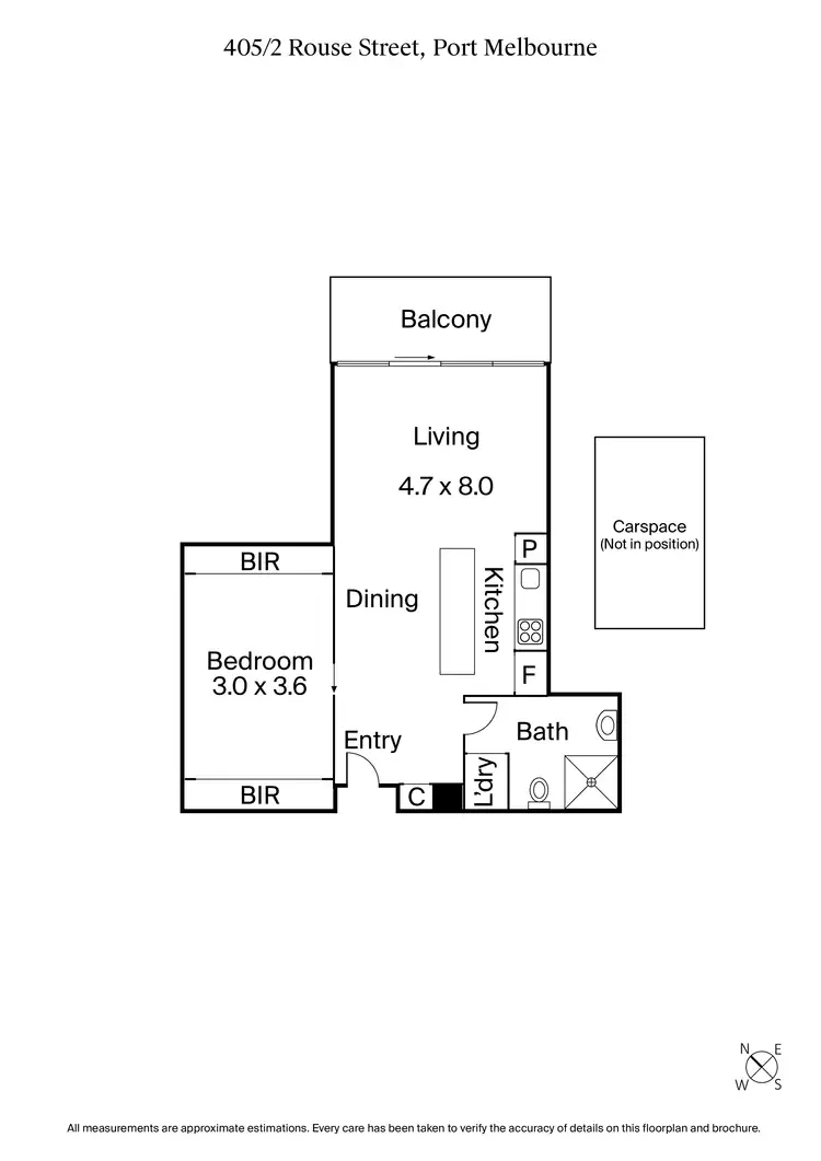 Floorplan of Homely apartment listing, 405/2 Rouse Street, Port Melbourne VIC 3207