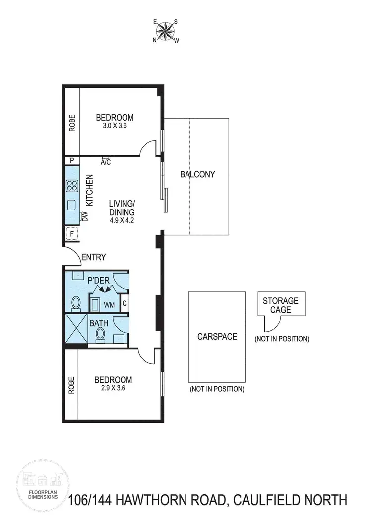 Floorplan of Homely apartment listing, 106/144 Hawthorn Road, Caulfield North VIC 3161