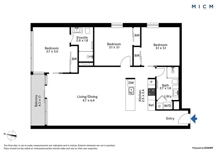 Floorplan of Homely apartment listing, 3405/601 Little Lonsdale Street, Melbourne VIC 3000