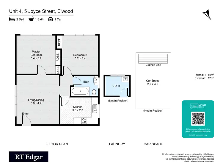 Floorplan of Homely apartment listing, 4/5 Joyce Street, Elwood VIC 3184