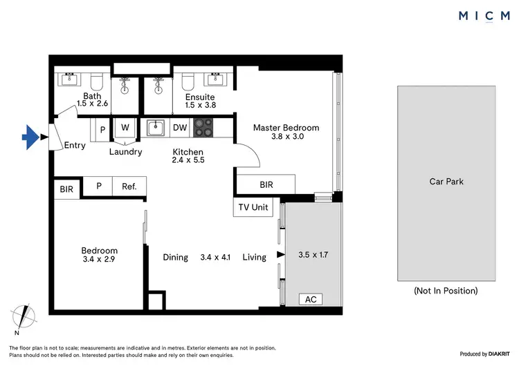 Floorplan of Homely apartment listing, 1315/220 Spencer Street, Melbourne VIC 3000