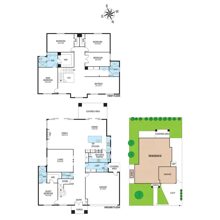 Floorplan of Homely house listing, 6 Roselyn Crescent, Bentleigh East VIC 3165