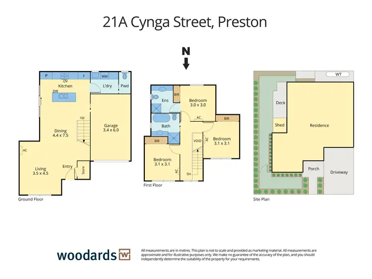 Floorplan of Homely townhouse listing, 21A Cynga Street, Preston VIC 3072