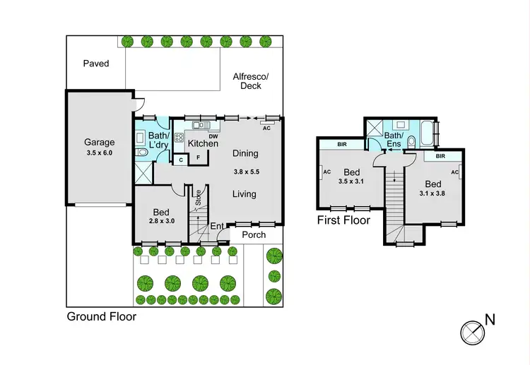 Floorplan of Homely townhouse listing, 2/1478 Dandenong Road, Oakleigh VIC 3166
