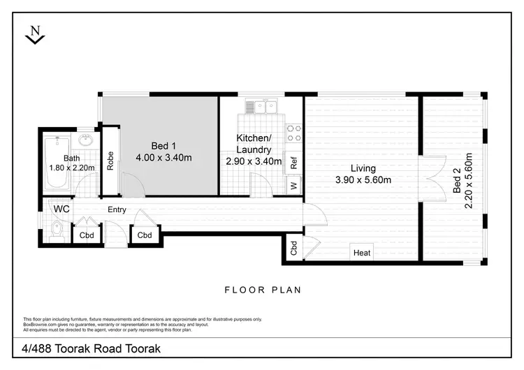 Floorplan of Homely apartment listing, 4/488 Toorak Road, Toorak VIC 3142