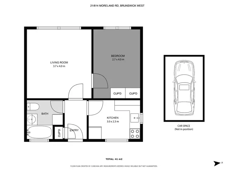 Floorplan of Homely apartment listing, 21/614 Moreland Road, Brunswick West VIC 3055
