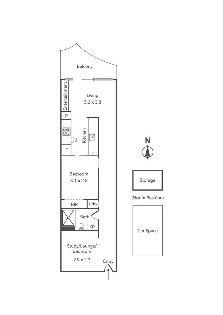 Floorplan of Homely apartment listing, 402/97 Palmerston Crescent, South Melbourne VIC 3205