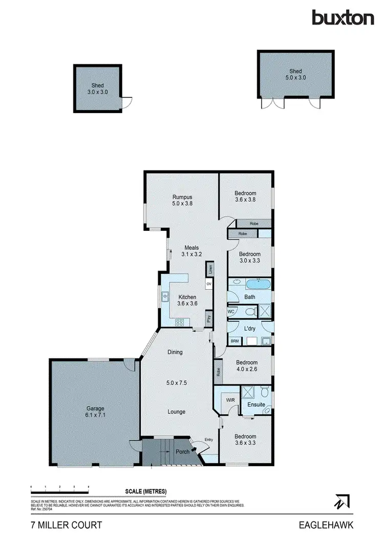 Floorplan of Homely house listing, 7 Miller Court, Eaglehawk VIC 3556